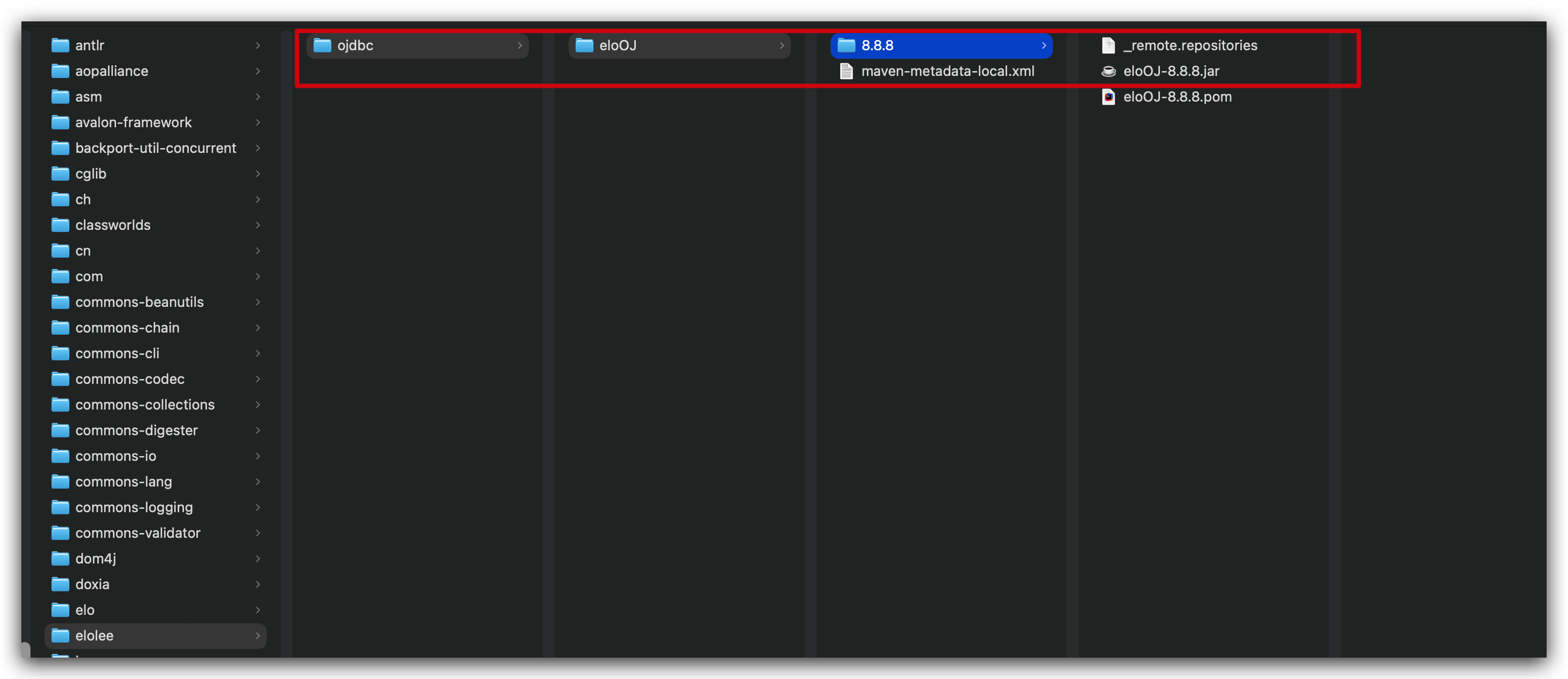 checking the local repository to verify