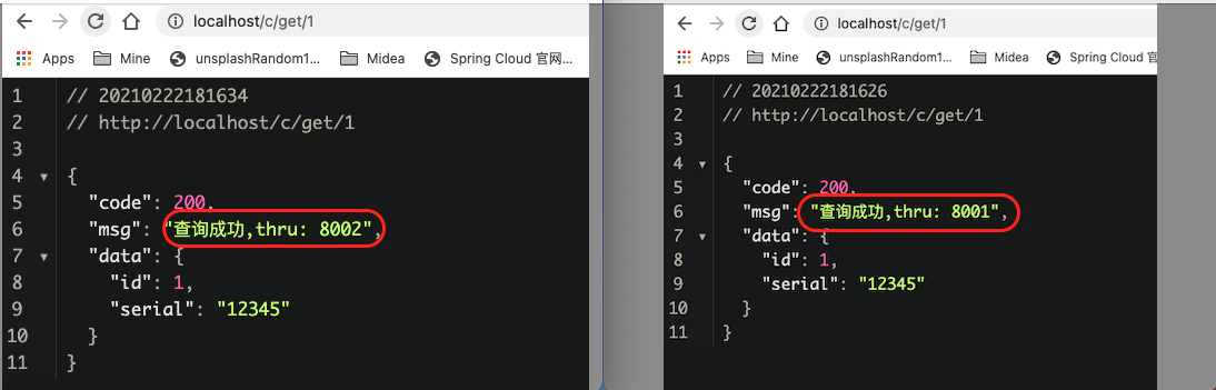 8001和8002交替出现