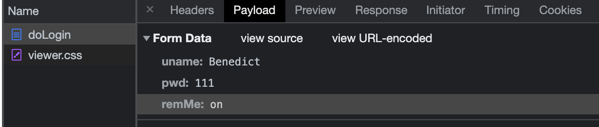 登陆接口表单信息中的记住我属性