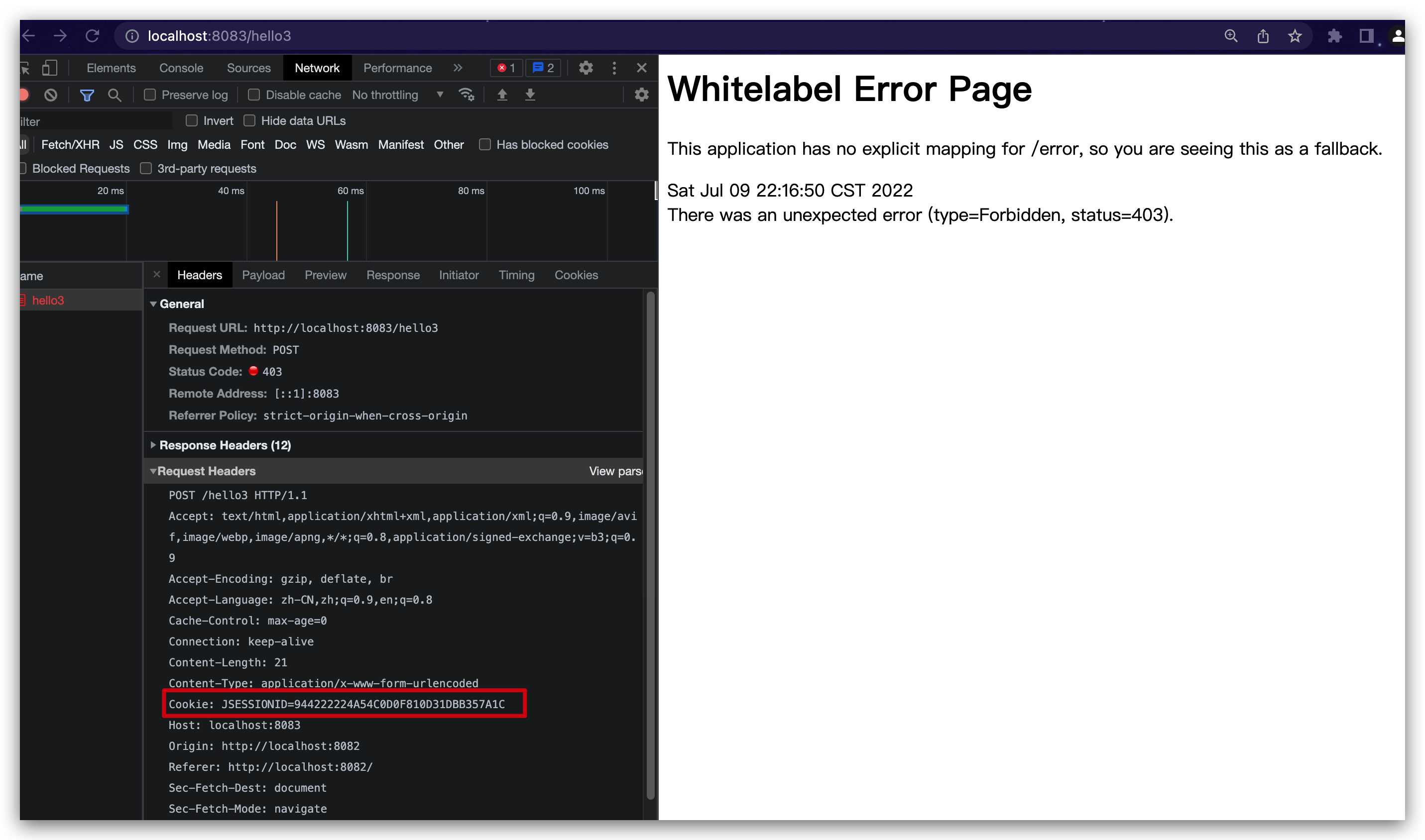 请求header携带cookie