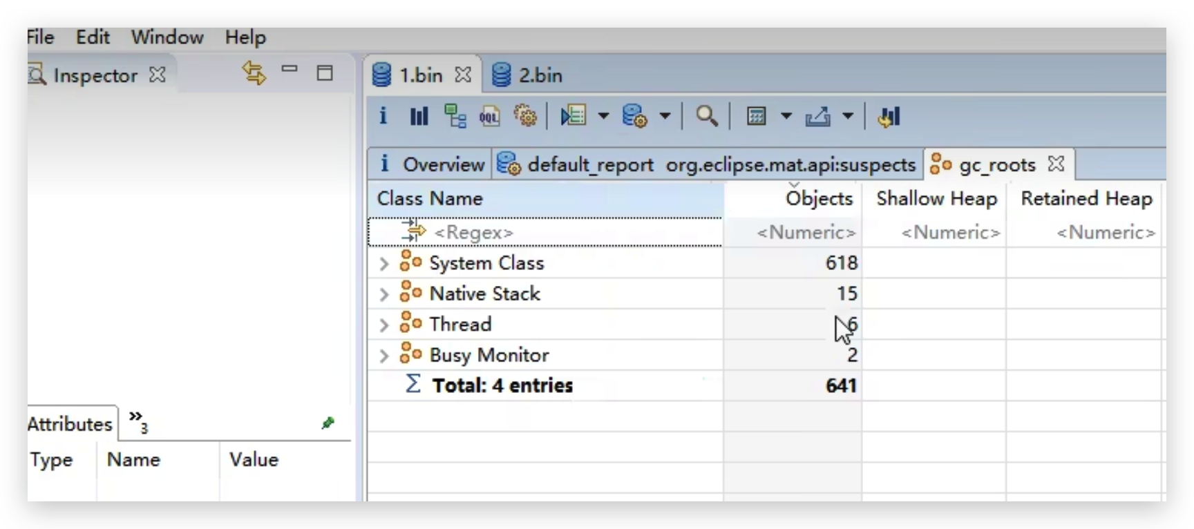 可以作为GCRoots对象的类的主要类型