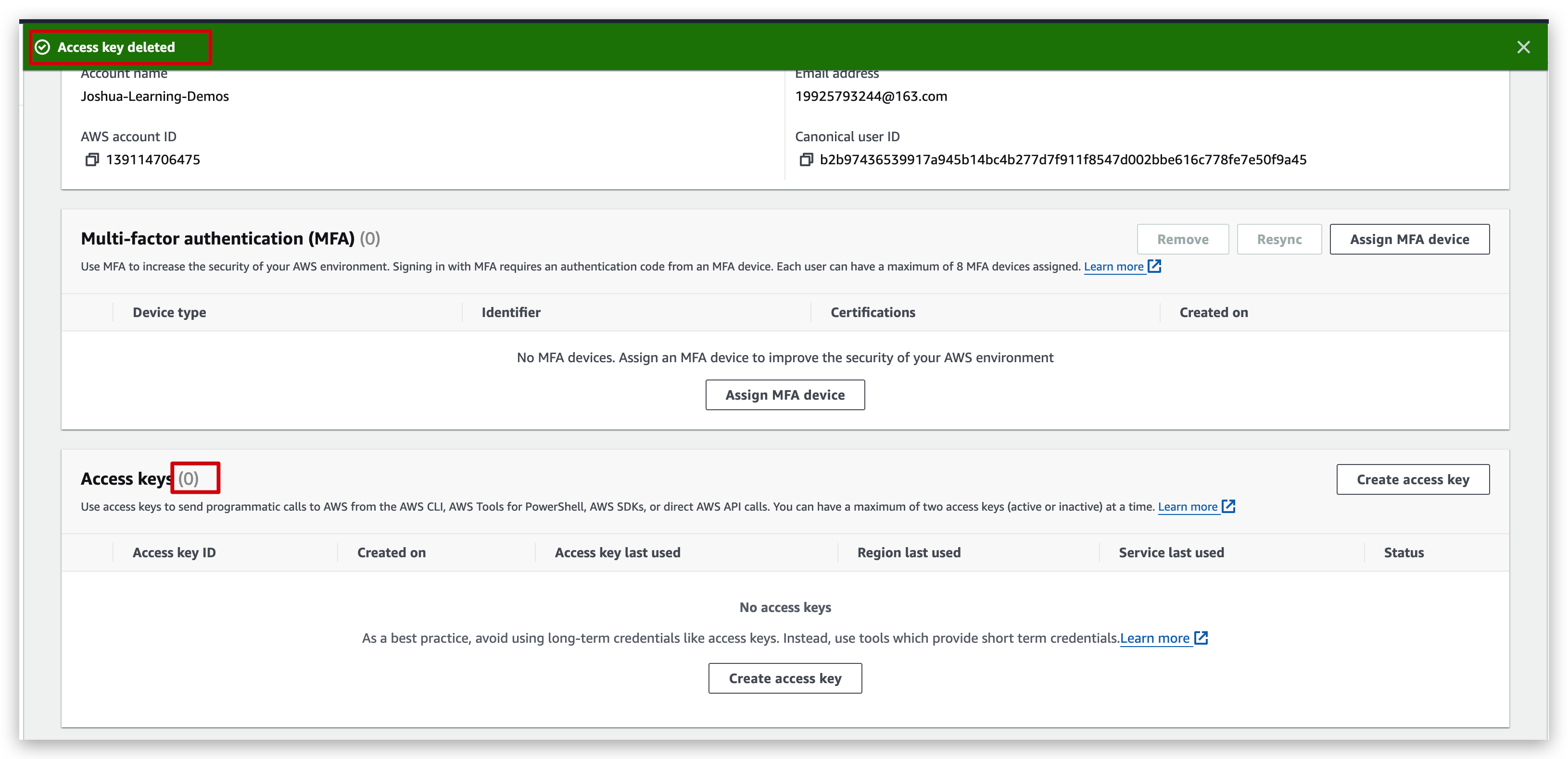 Delete Access key-step3.