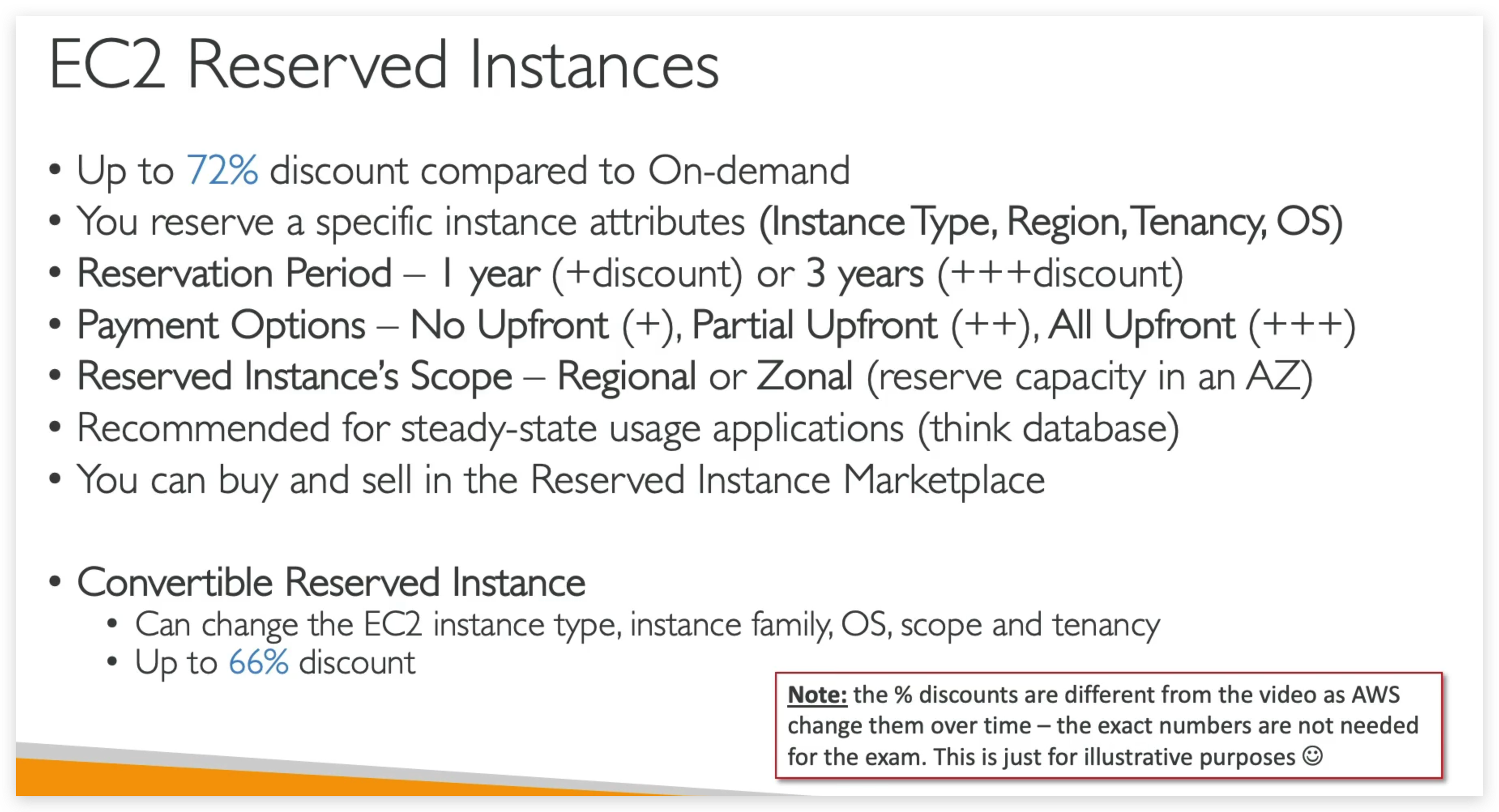 EC2 Reserved instance properties