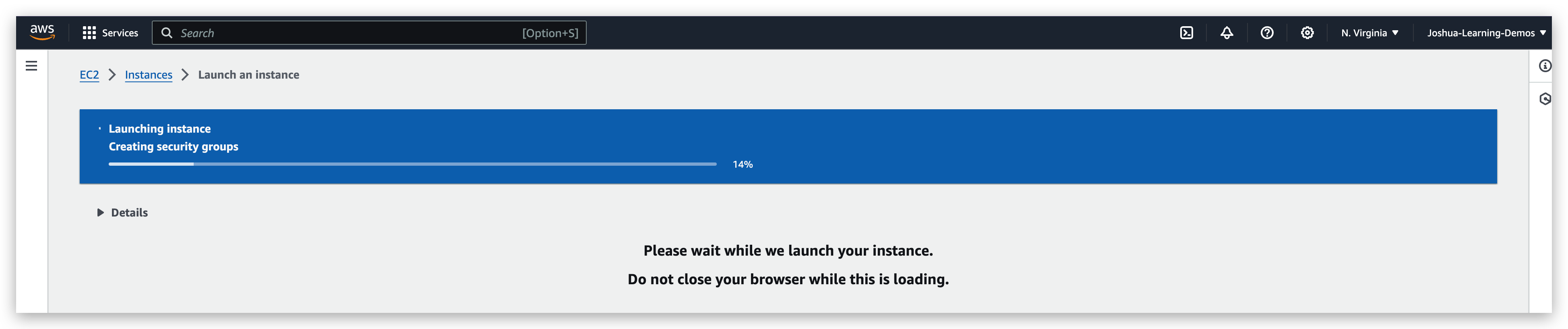 Launching in progress