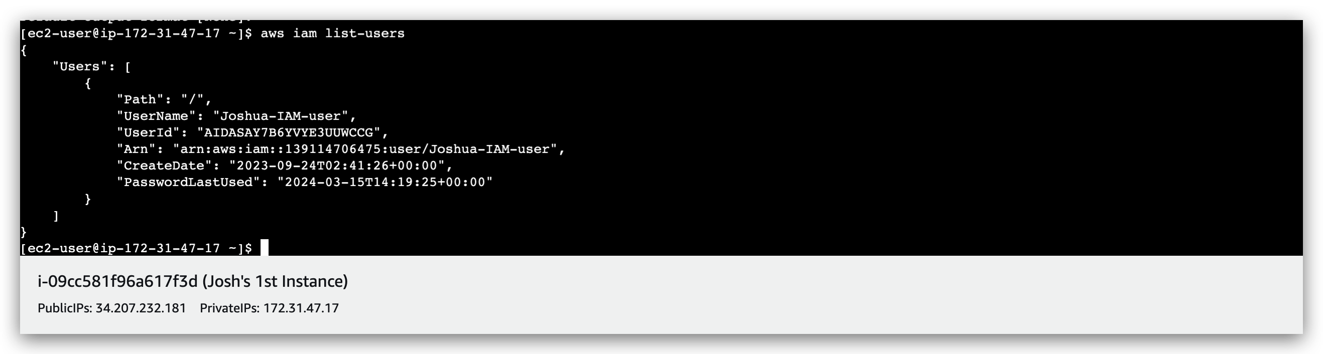 rerun the iam command when role added